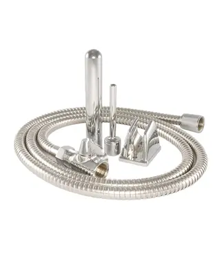 Si Novelties Shower Bidet Stainless Steel with Hose, Wall Mount & 2 Heads