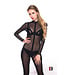Sweety Black Mesh Catsuit Second Skin Zip Bodysuit