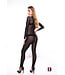Sweety Black Mesh Catsuit Second Skin Zip Bodysuit