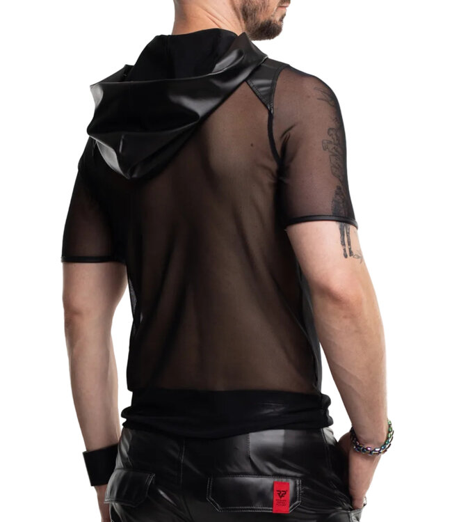 Men’s Sheer Mesh Hooded T-Shirt