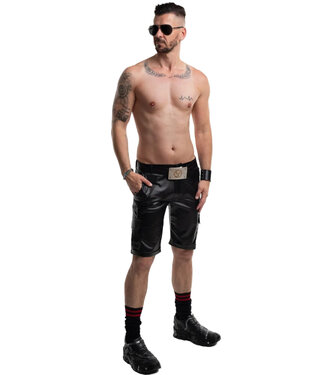 Regnes Men’s Wetlook Fetish Cargo Shorts