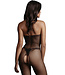 Le Desir | Fishnet & Lace High-Neck open Crotch Bodystocking