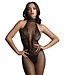 Le Desir | Fishnet & Lace High-Neck open Crotch Bodystocking