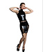 Latex Top with High Collar and Back Zip