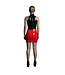 Latex Top with High Collar and Back Zip