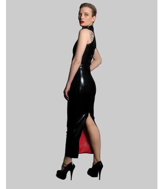 Peter Domenie Long  Black & red Latex Pencil skirt
