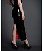 Long  Black & red Latex Pencil skirt