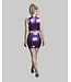Metallic Purple Latex Mini Skirt