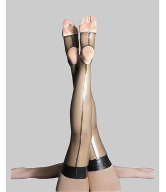 Peter Domenie Semi Transparent Black Latex Stockings