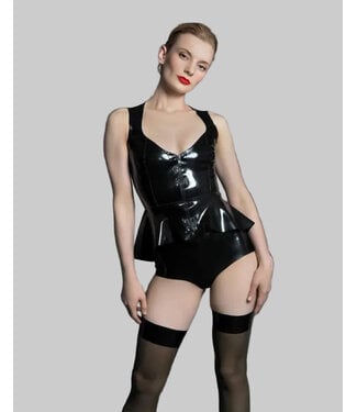 Peter Domenie High Waisted Black Latex Panties