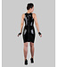 Black V-neckline latex Dress