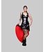 Black & Red Asymmetrical Latex Dress