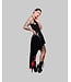 Black & Red Asymmetrical Latex Dress