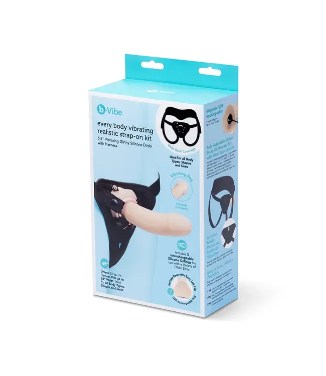 Every Body Vibrating Realistic Strap-On Kit | b-Vibe