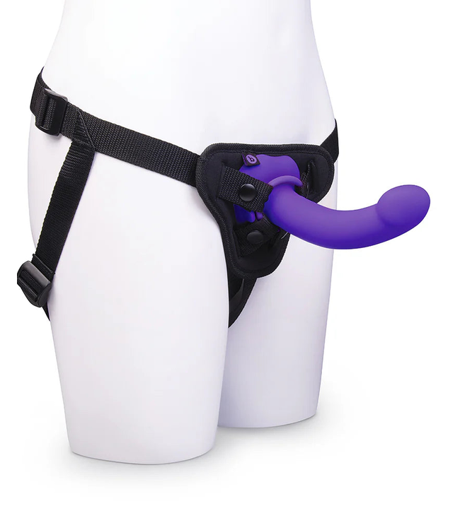 Vibrating Curved Purple Strap-On Play Kit | b-Vibe