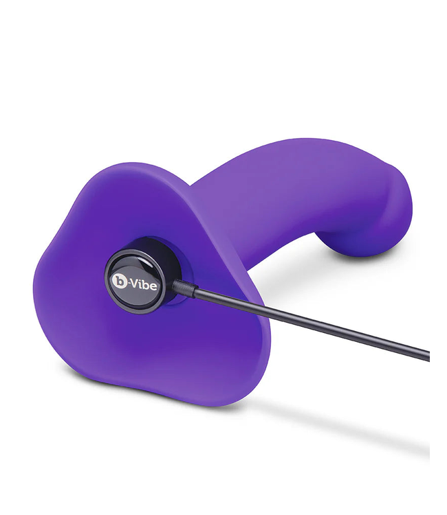 Vibrating Curved Purple Strap-On Play Kit | b-Vibe