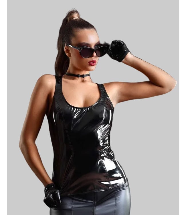 Praline Sleeveless Vinyl Top