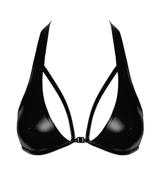 Noir Handmade Vinyl Halter Bralette