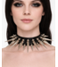 Heavy Goth Three row spiked Choker