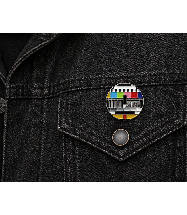Oldie TV Test Rainbow Pin Badge