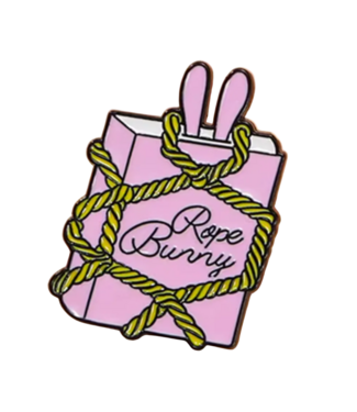 Kulla Cute Rope Bunny Book Enamel Pin