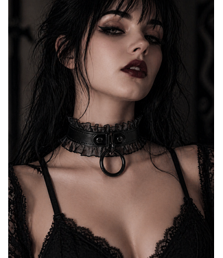Funk Plus Lace Border O-Ring Dark Angel Choker
