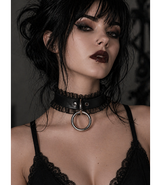 Funk Plus Lace and Leather O-Ring Choker