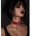 Funk Plus Vinyl pentagram Choker with spikes