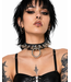 Choker with Metal Plate and Spikes