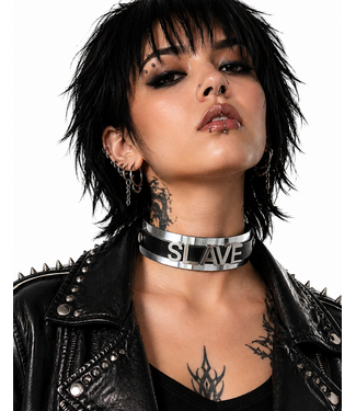 Funk Plus Name chokers with metal plate