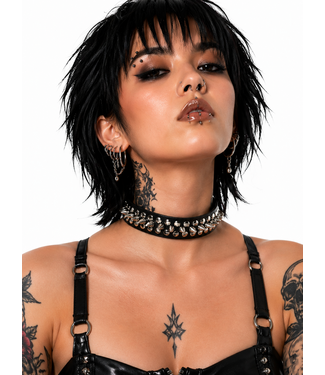 Axovus LLC Metal Punk 1/2 Spiked Leather Choker