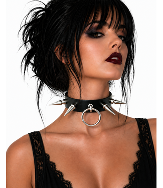Funk Plus Extra Long Spike Choker with D-Ring