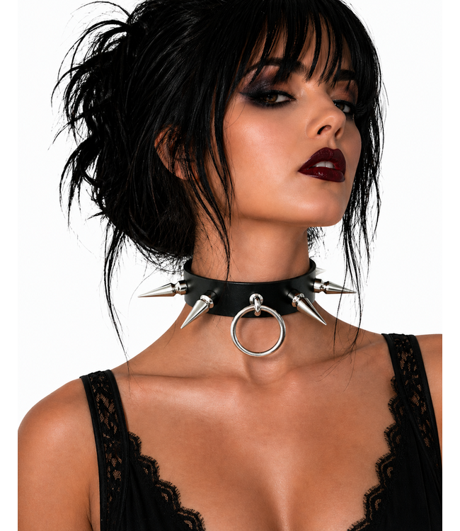 Extra Long Spike Choker with D-Ring