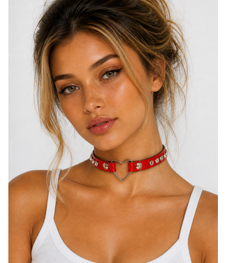 Funk Plus Heart rhinestone choker