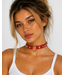 Funk Plus Heart rhinestone choker