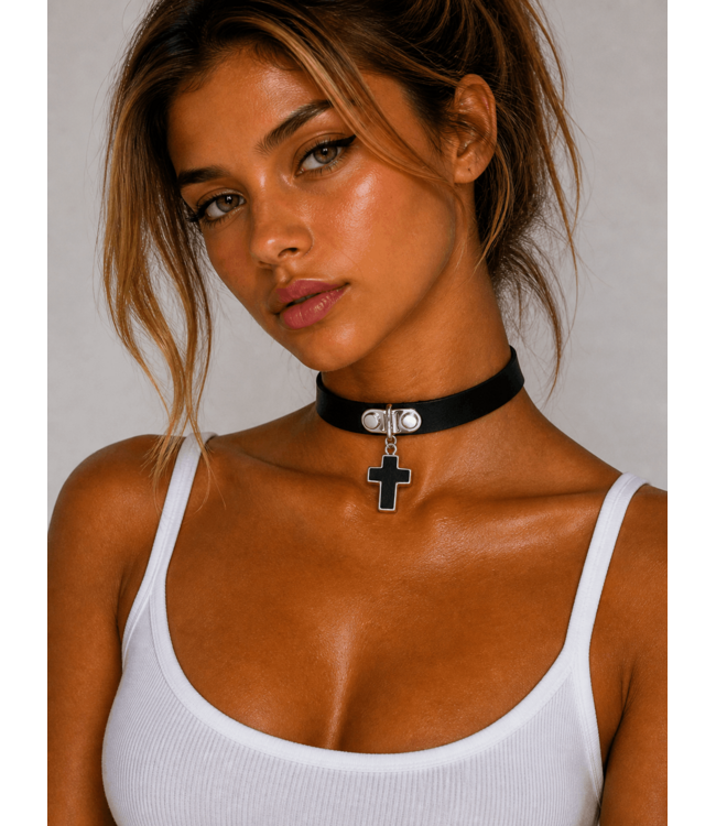 Goth Cross Choker
