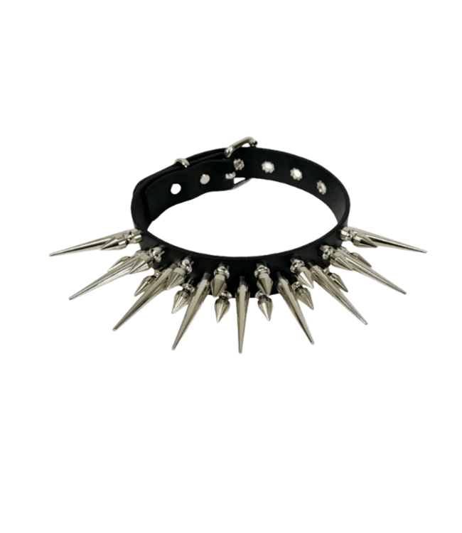 Heavy Triple Row Spike Choker Gothic Punk