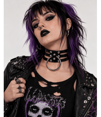 Funk Plus O-ring Choker with Layered Strap