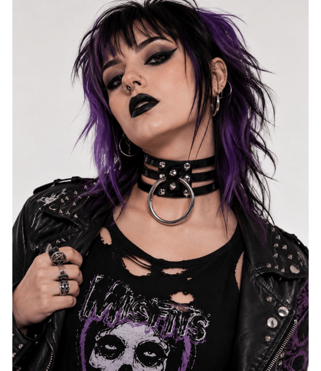 O-ring Choker with Layered Strap