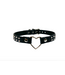 Double Rhinestone Heart Ring Choker
