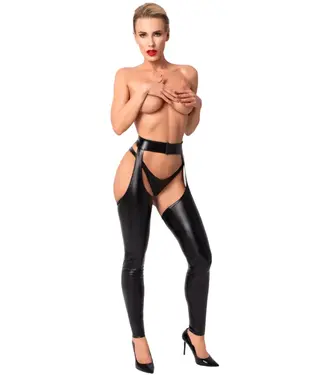 Noir Handmade Rebel Wetlook Women's Fetish Chaps