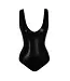 Latex Scoop Neck Swimsuit