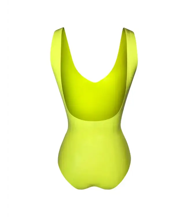 Latex Scoop Neck Swimsuit