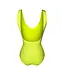 Latex Scoop Neck Swimsuit