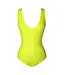 Latex Scoop Neck Swimsuit