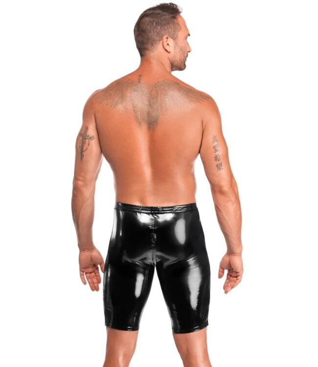 Mens Fetish PVC Biker Shorts