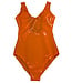 Latex Scoop Neck Swimsuit