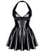 Black Wetlook Plunge Dress