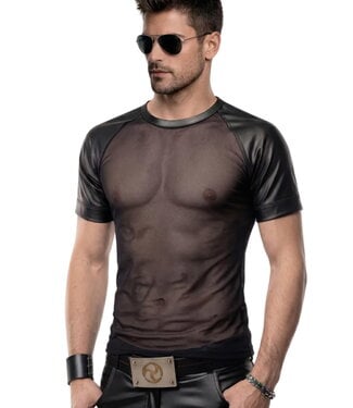 Regnes Men's Mesh Slimfit Wetlook T-Shirt