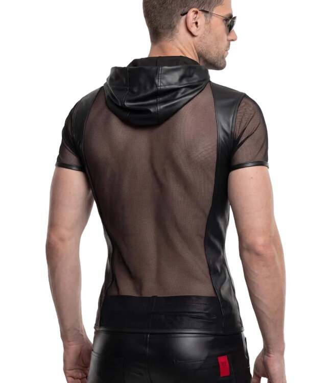 Men's Mesh Hooded Wetlook T-Shirt